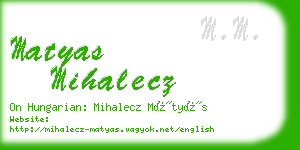 matyas mihalecz business card